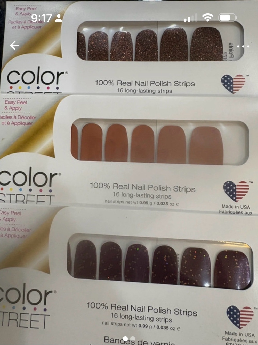 FLASH SALE!! Color Street Nail Polish Strips - 1 Neutral & 2 Glitter Sets